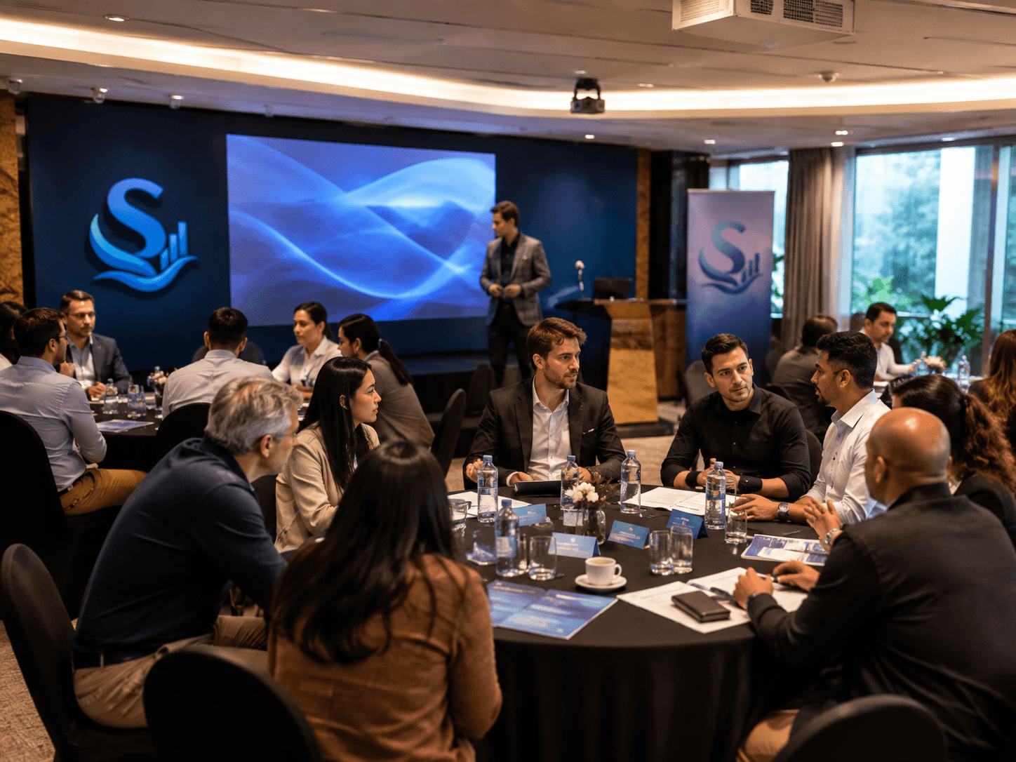 Enterprise leaders, capital professionals, and experts in a working roundtable